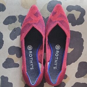 Rothy's Red/Burgundy and Blue Women's Flats